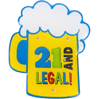 Light-Up Beer Mug 21st Birthday Button Front_Flat