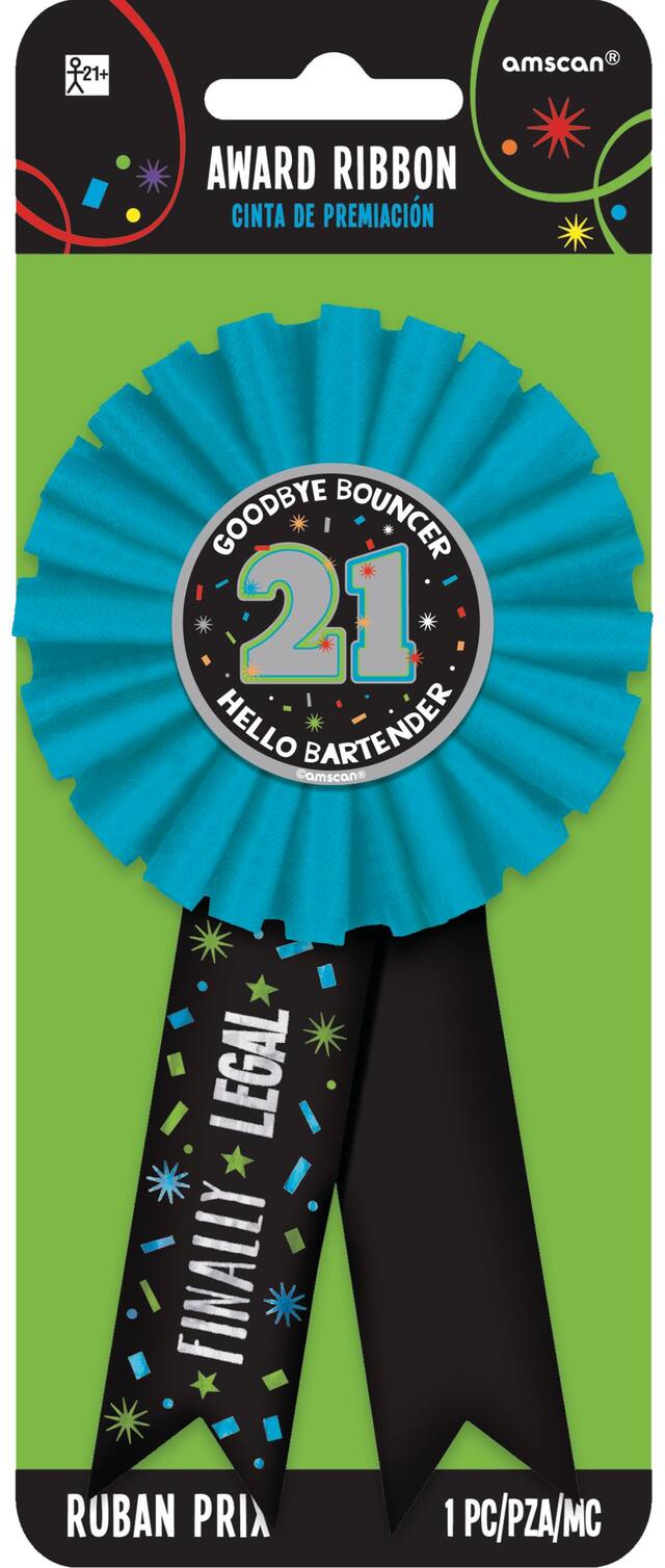 21st Birthday Award Ribbon Front_Flat