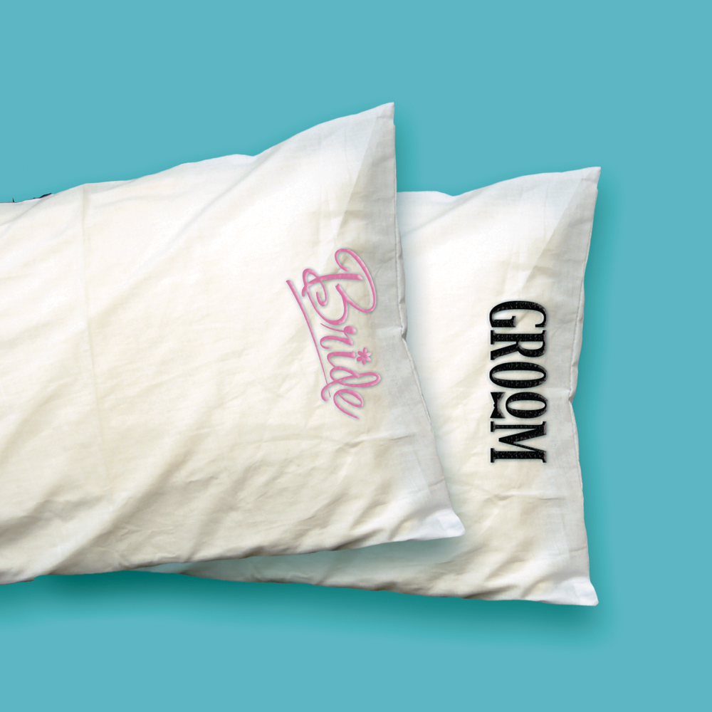 Bride and deals groom pillowcases