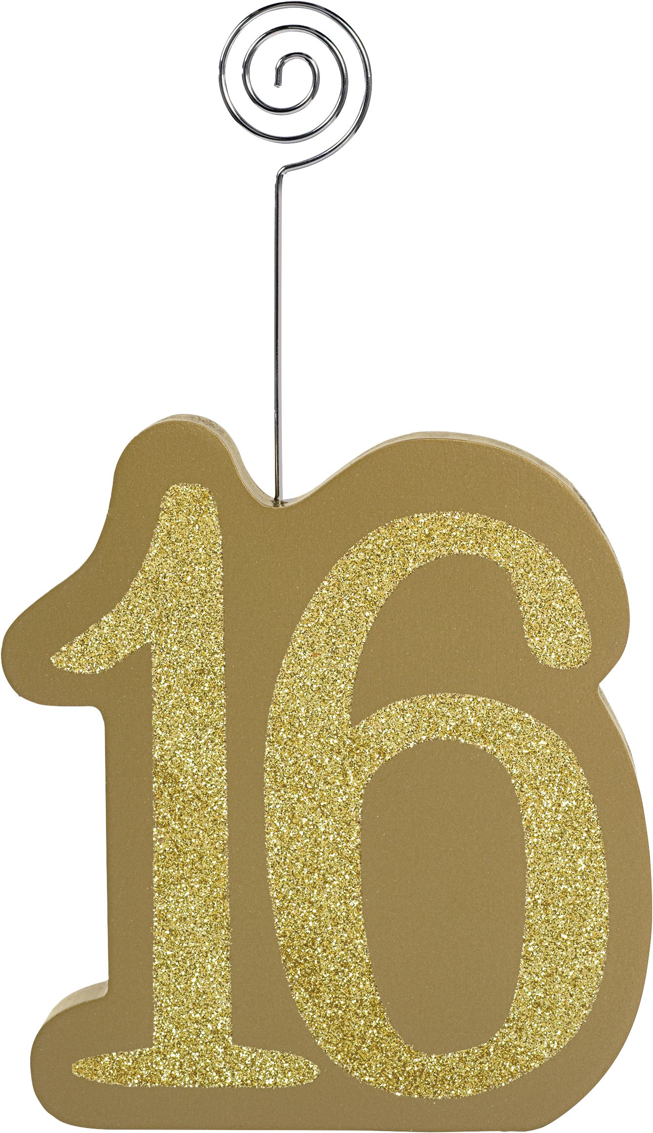 Glitter Gold Sweet 16 Photo Holder Front_Flat
