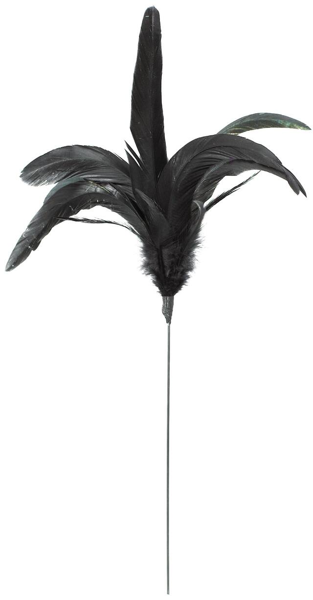 Plumes à piquet pour bal masqué, paq. de 3 Front_Flat