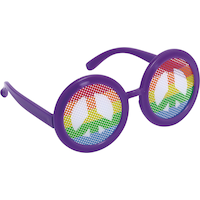 Tie-Dye 60s Printed Glasses, 10-pk Front_Angled_Right