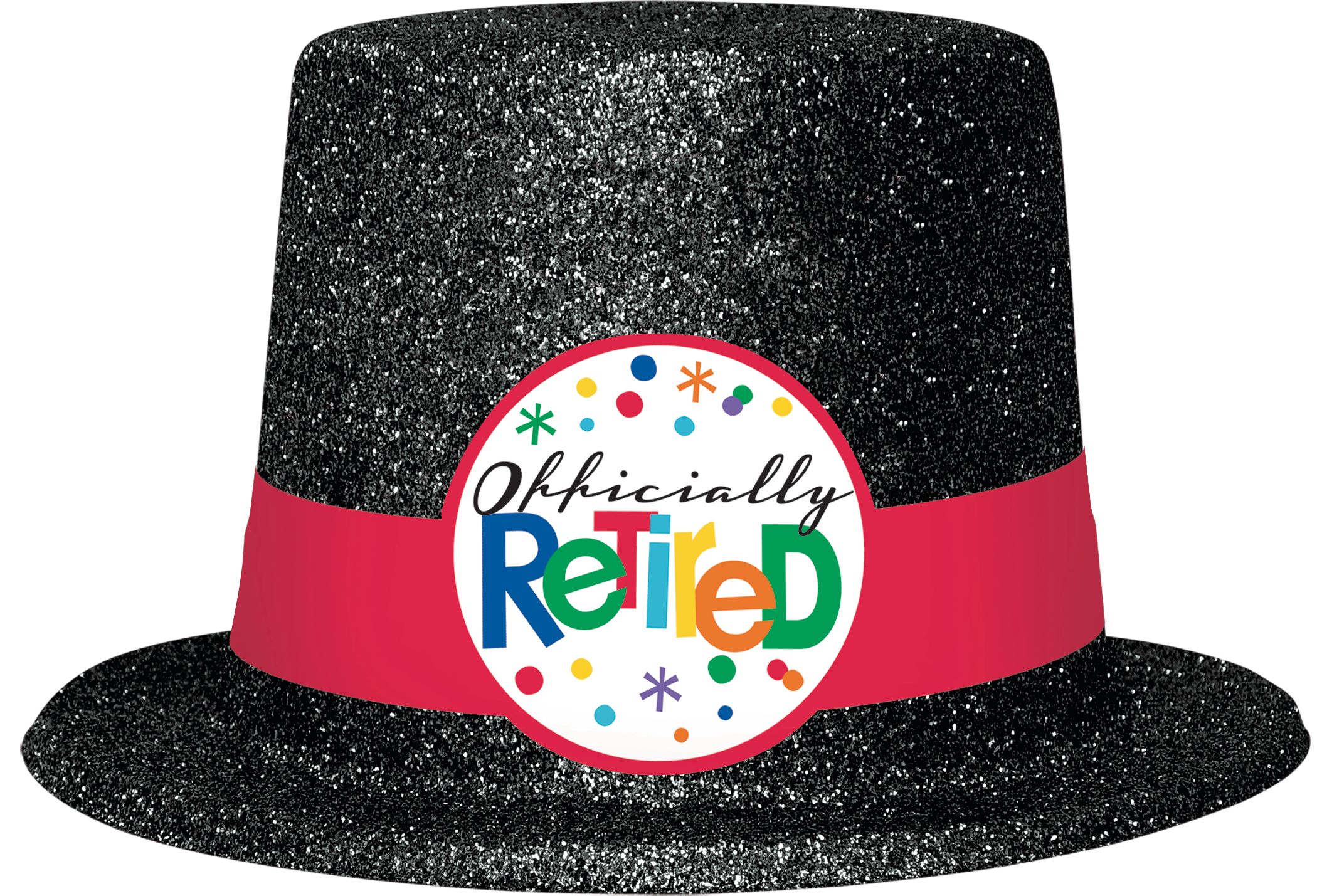 Glitter Officially Retired Top Hat Front_Flat