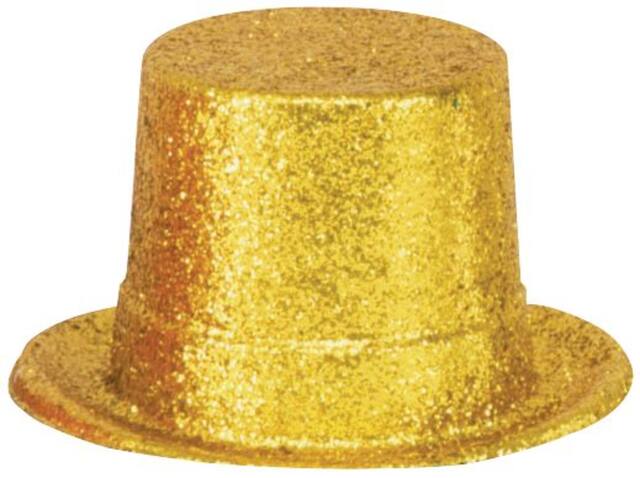 Glitter Gold Top Hat Front_Elevated