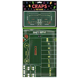 Rectangle Craps Felt Reusable Table Cover, Green, 6-ft, for Game Night/Vegas/Birthday Party Front_Flat