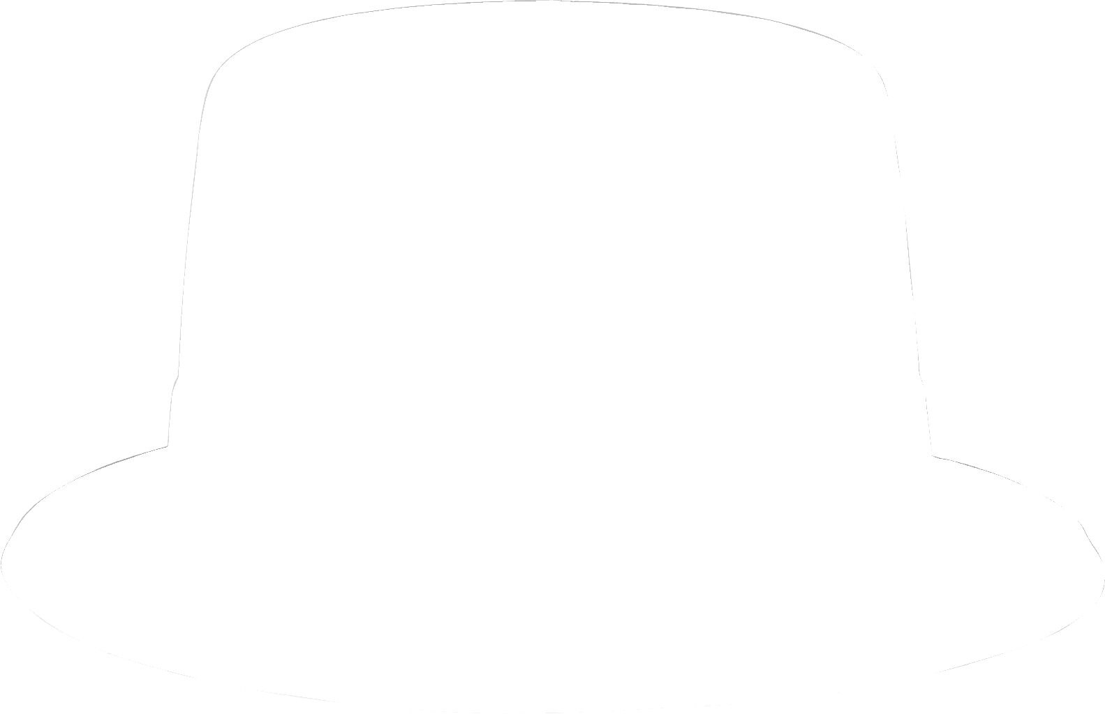 White Glitz & Glam Top Hat Front_Elevated