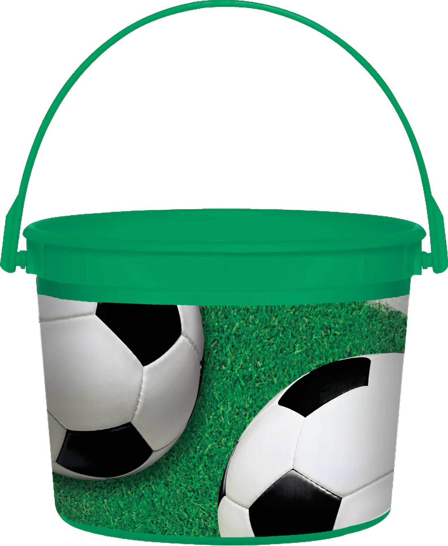 Soccer Plastic Bucket Front_Flat