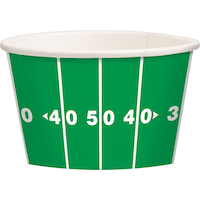 Coupes à crème glacée football avec cuillères, paq. 8 Front_Elevated