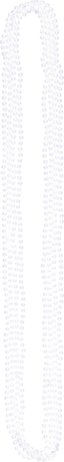 Colliers en perles, blanc, 30 po, paq. 4, accessoires de costume prêt-à-porter pour l'Halloween Front_Flat