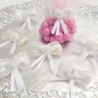 Attaches de cadeaux de mariage, boucle blanche, paq. 12 Composite_or_Mixed