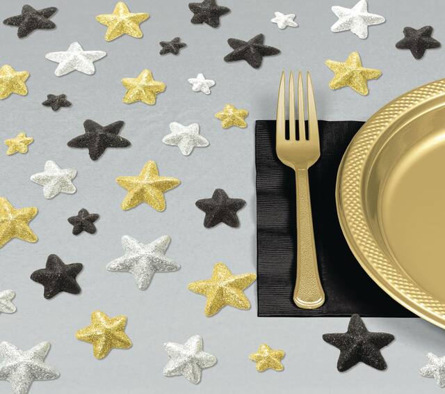Glitter Star Table Scatter, 32-pk Overhead_Plunge