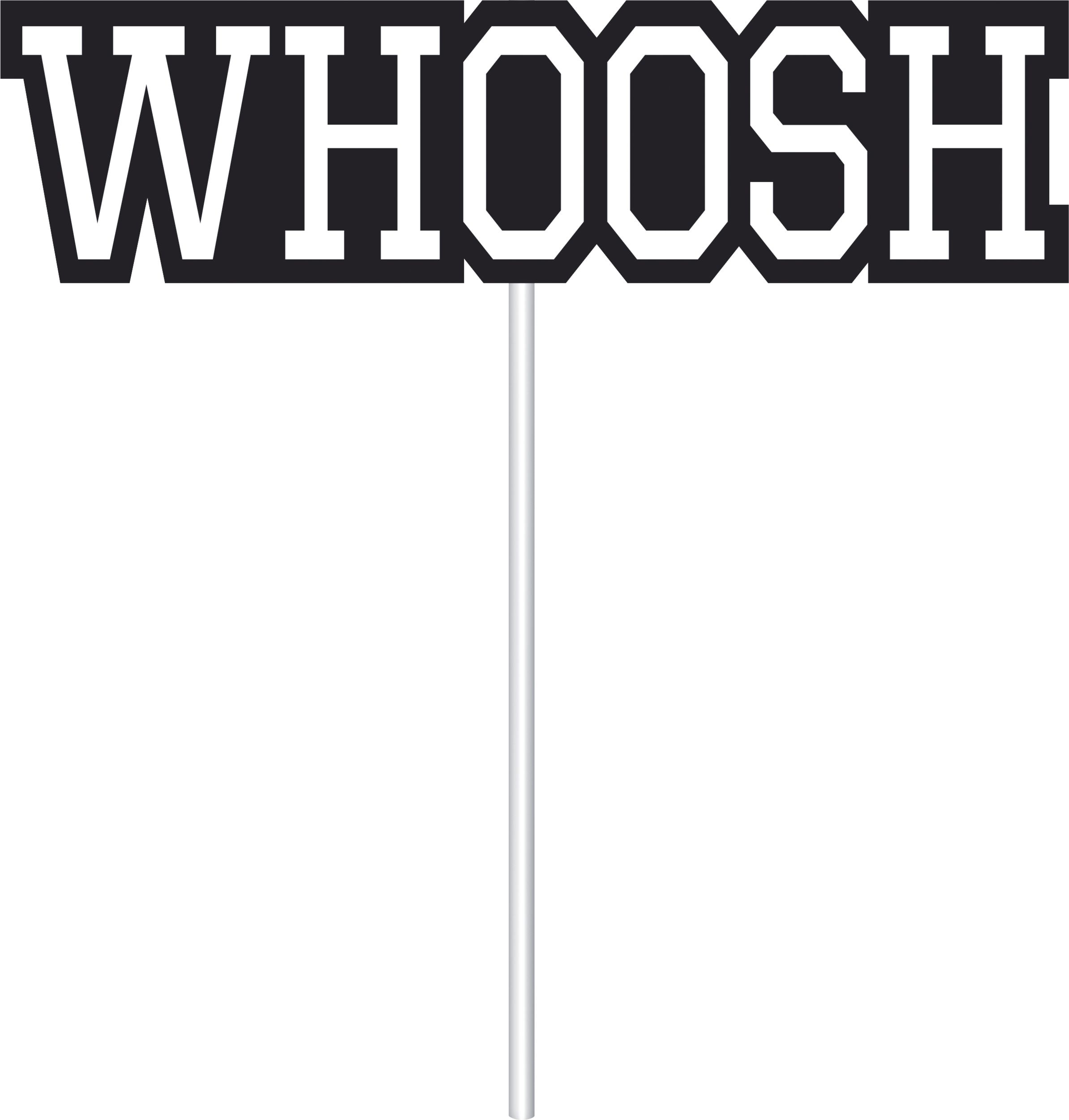 Basketball "Game Day" Photo Booth Sign Props, Black/Orange, 14-in, 14-pk, for Sports Party Front_Flat