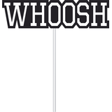 Basketball "Game Day" Photo Booth Sign Props, Black/Orange, 14-in, 14-pk, for Sports Party Front_Flat