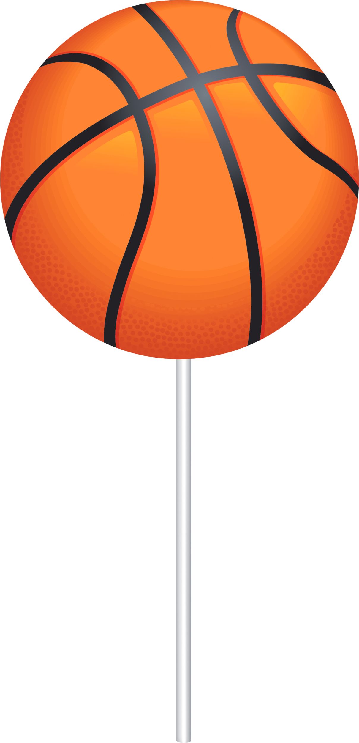 Basketball "Game Day" Photo Booth Sign Props, Black/Orange, 14-in, 14-pk, for Sports Party Front_Flat