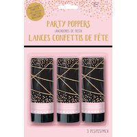 Bombes de table Confettis élégantes Sweet 16, paq. 3 Front_Flat