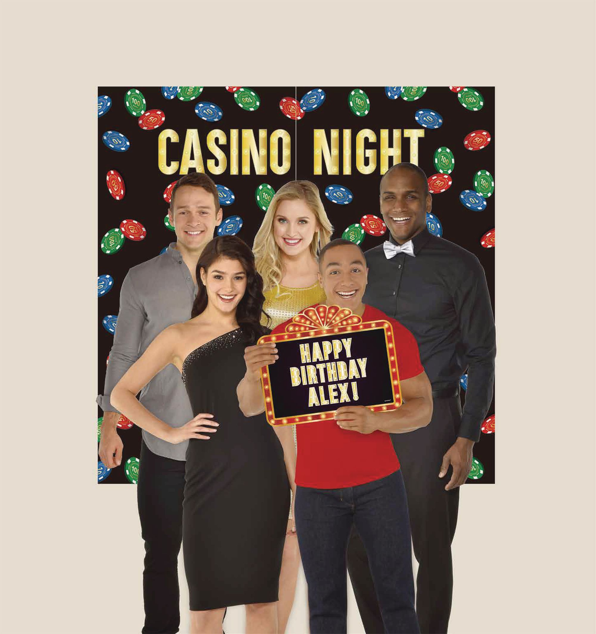 Roll the Dice Casino Photo Booth Backdrop Kit