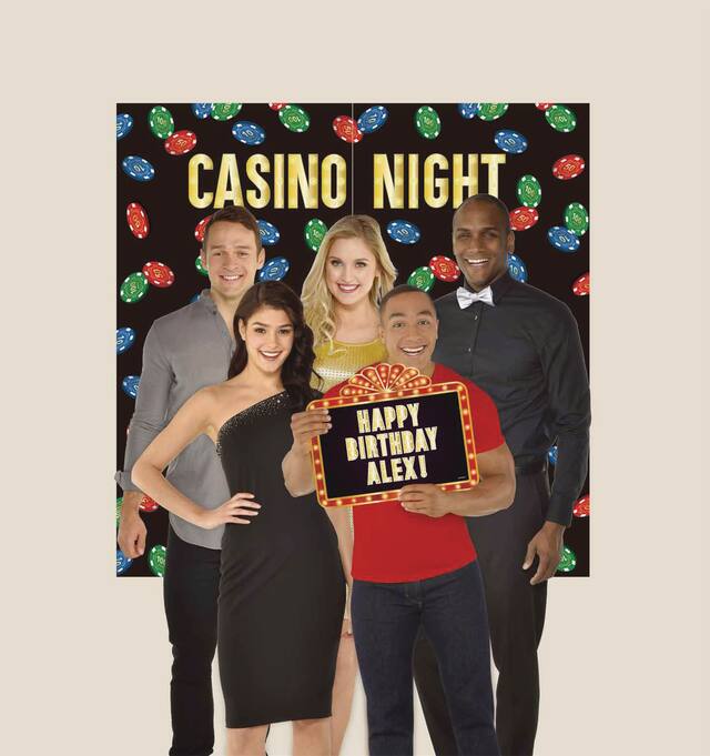 Roll the Dice Casino Photo Booth Backdrop Kit Front_Flat