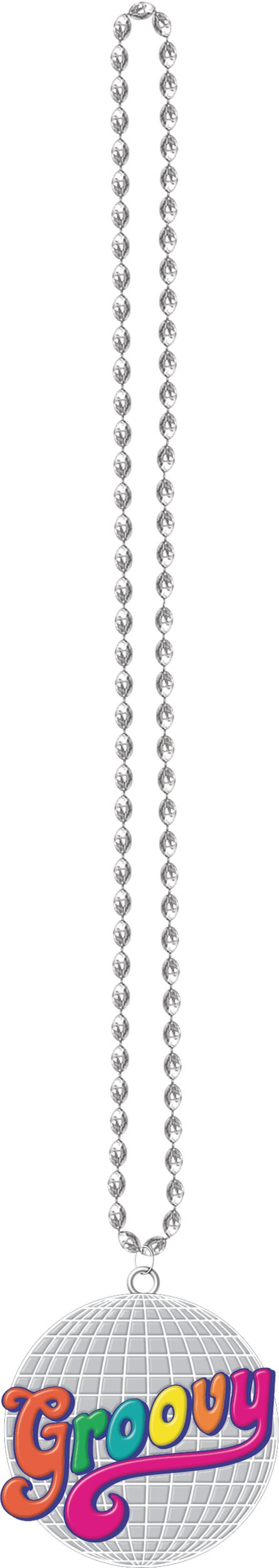 Good Vibes 70s Bead Necklace Front_Flat