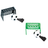 Table Top Soccer Net & Ball Game, Black/Green, 4-pk, for Birthday/Sports/Party Favour Overhead_Plunge