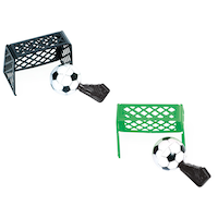 Table Top Soccer Net & Ball Game, Black/Green, 4-pk, for Birthday/Sports/Party Favour