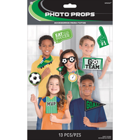 Goal Getter Soccer Photo Booth Prop Kit, 13-pc Front_Flat