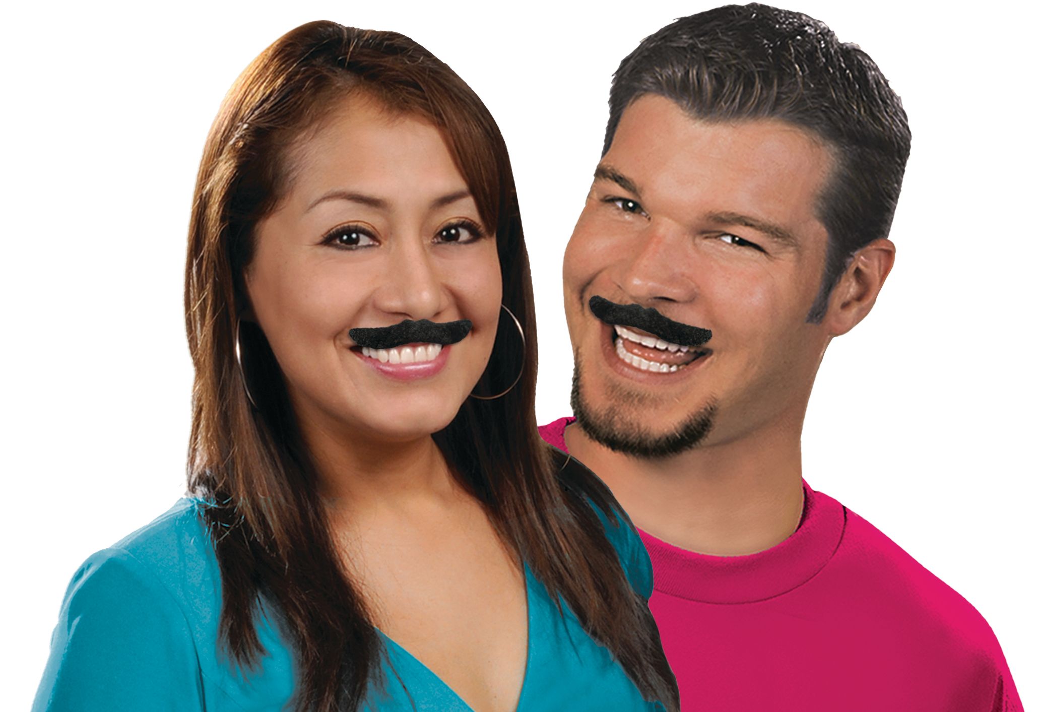 Black Classic 50s Moustaches, 10-pk Composite_or_Mixed