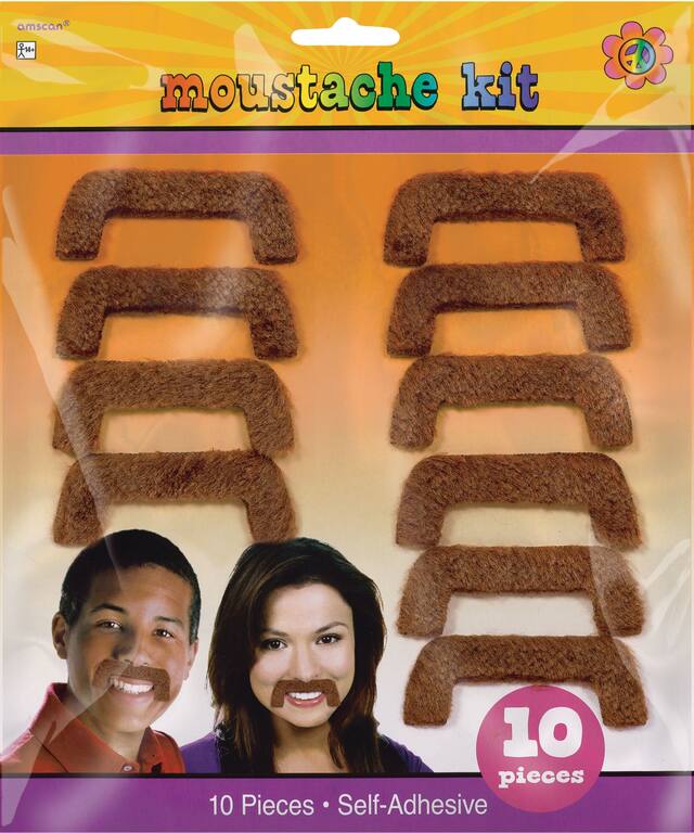 60s Moustaches, 10-pk Front_Flat