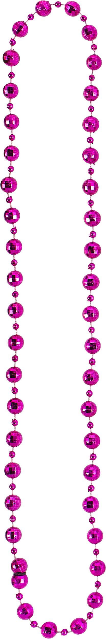 Colliers de perles disco des années 1970, multicolore, 15 po, paq. 10, accessoire de costume à porter pour l'Halloween Front_Flat