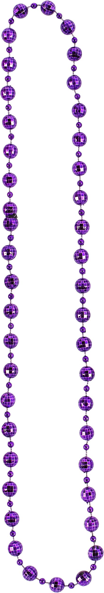 Colliers de perles disco des années 1970, multicolore, 15 po, paq. 10, accessoire de costume à porter pour l'Halloween Front_Flat