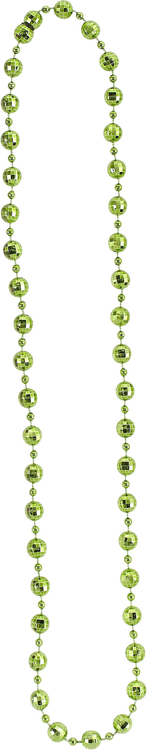 Colliers de perles disco des années 1970, multicolore, 15 po, paq. 10, accessoire de costume à porter pour l'Halloween Front_Flat