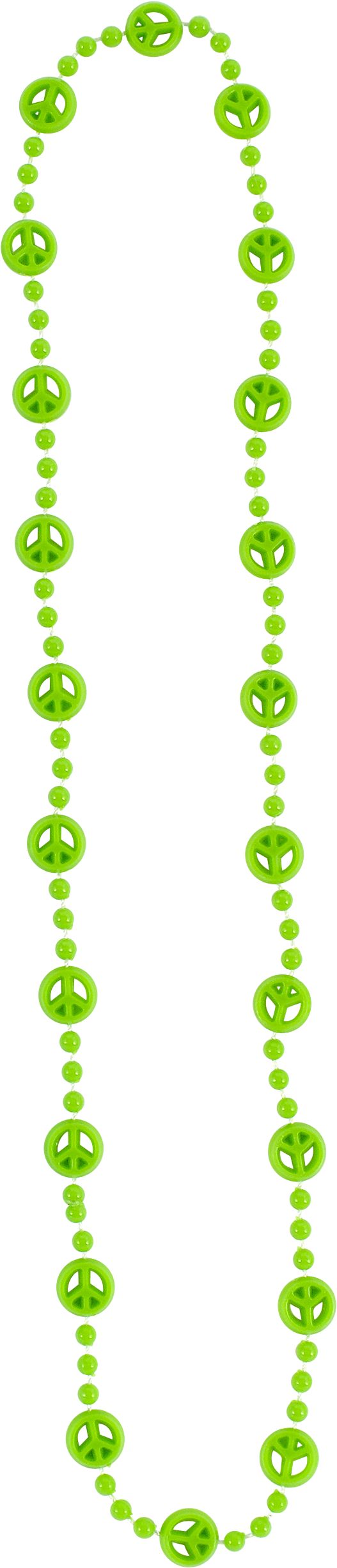 Multicolour Peace Sign Bead Necklaces, 10-pk Front_Flat
