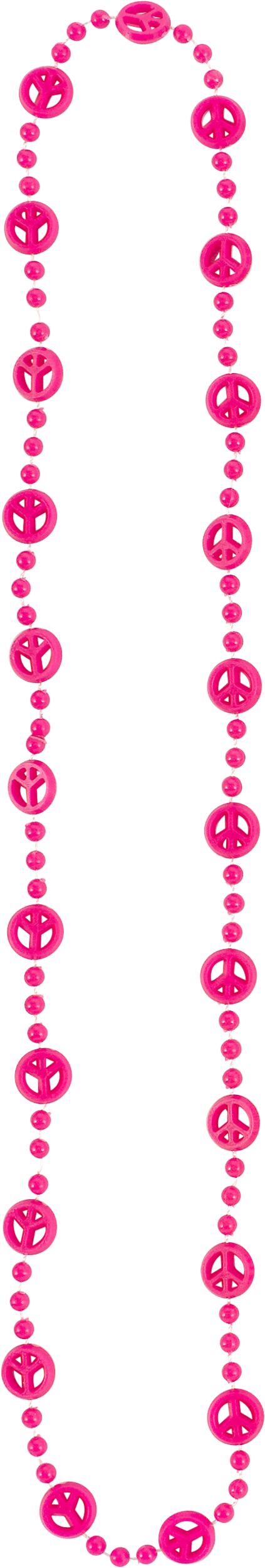 Multicolour Peace Sign Bead Necklaces, 10-pk Front_Flat