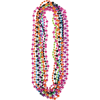 Multicolour 80s Bead Necklaces, 10-pk Front_Flat