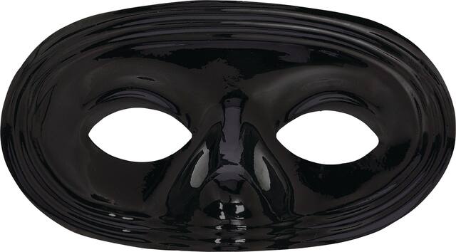 Black Domino Masks, 12-pk Front_Flat