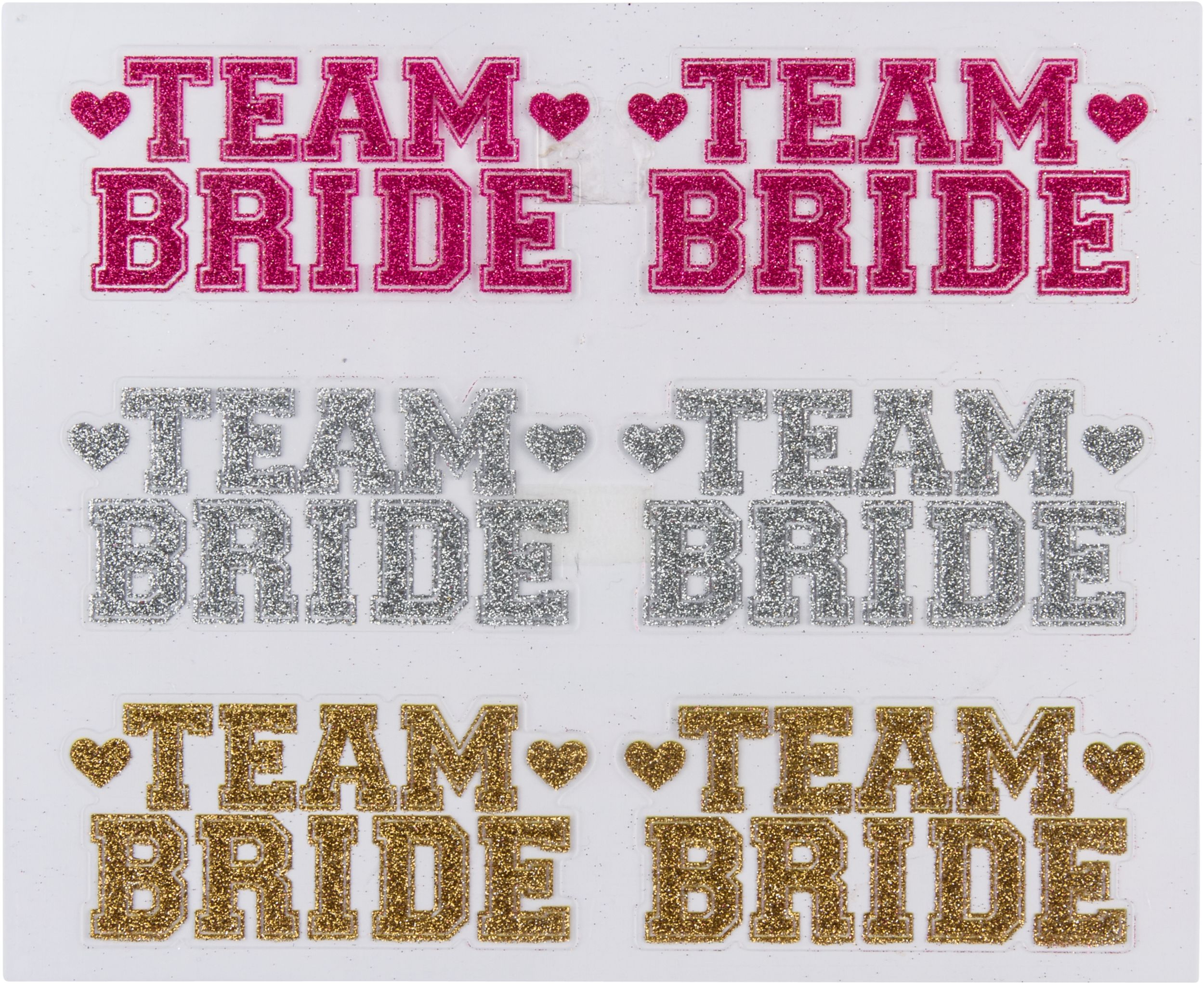 Team Bride Body Jewelry, 6-pk Front_Flat