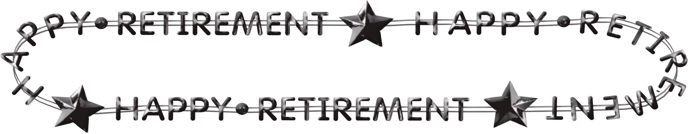 Happy Retirement "Happy Retirement" Word Beaded Necklaces Jewelry, Multi-Coloured, 32-in, 6-pk, Wearable Accessories for Retirement Front_Flat