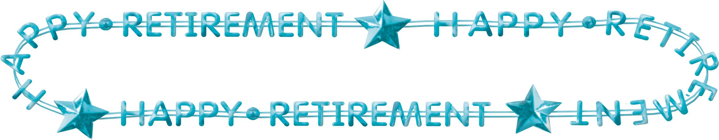 Happy Retirement "Happy Retirement" Word Beaded Necklaces Jewelry, Multi-Coloured, 32-in, 6-pk, Wearable Accessories for Retirement Front_Flat