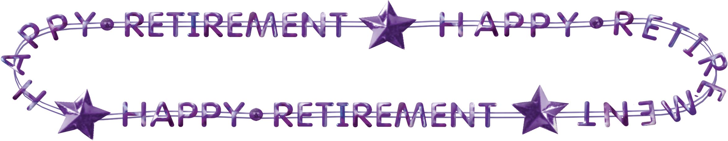 Happy Retirement "Happy Retirement" Word Beaded Necklaces Jewelry, Multi-Coloured, 32-in, 6-pk, Wearable Accessories for Retirement Front_Flat