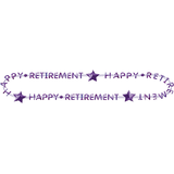 Happy Retirement "Happy Retirement" Word Beaded Necklaces Jewelry, Multi-Coloured, 32-in, 6-pk, Wearable Accessories for Retirement Front_Flat