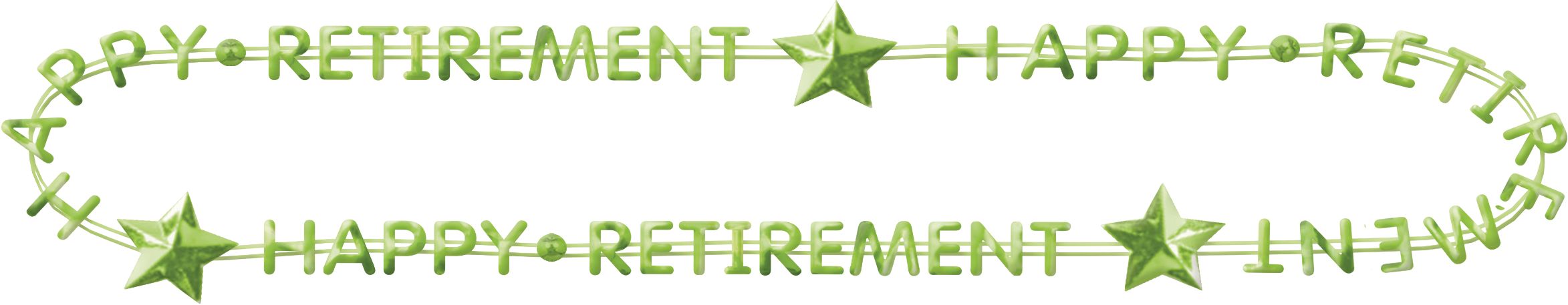 Happy Retirement "Happy Retirement" Word Beaded Necklaces Jewelry, Multi-Coloured, 32-in, 6-pk, Wearable Accessories for Retirement Front_Flat