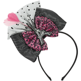 Serre-tête à boucle avec la tour Eiffel, Un jour à Paris, noir/rose, taille unique, accessoire à porter pour anniversaires Front_Flat