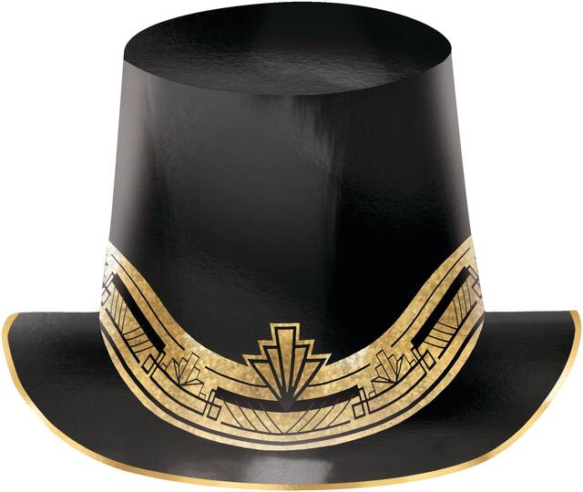 Metallic Hollywood Top Hat Front_Elevated
