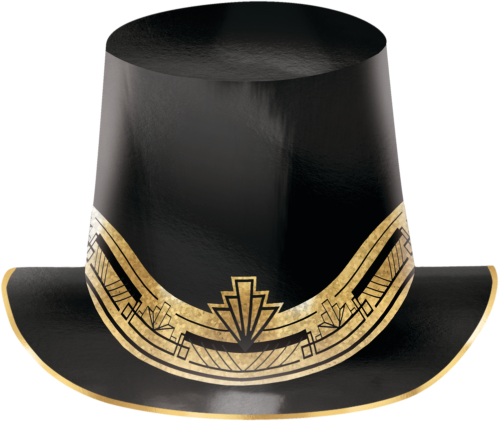 Metallic Hollywood Top Hat Party City