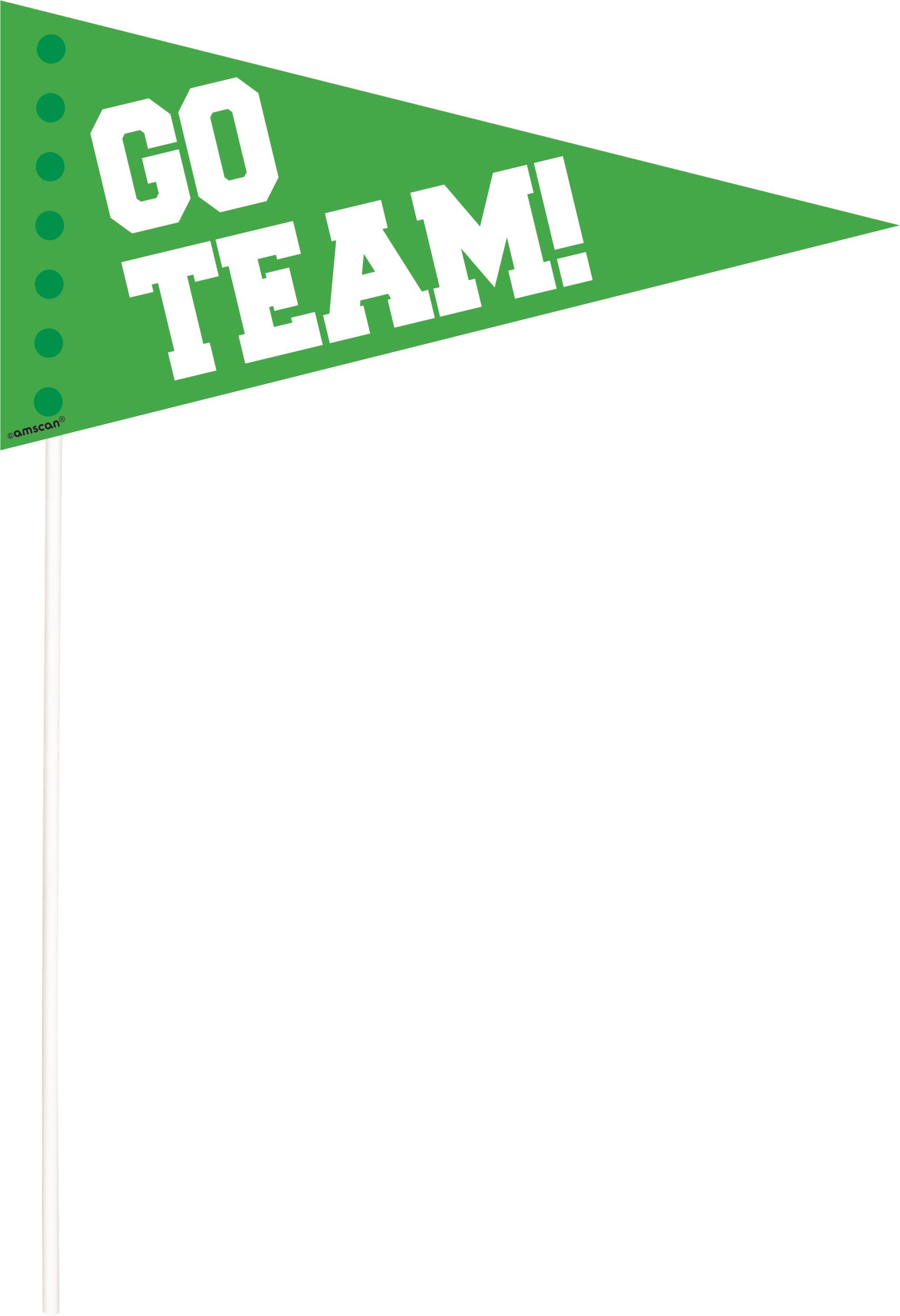 Football "Touch Down" Plastic Scene Setter Background Decoration with Photo Booth Props, Blue/Yellow, 14-in, 13-pk, for Sports Party Front_Flat