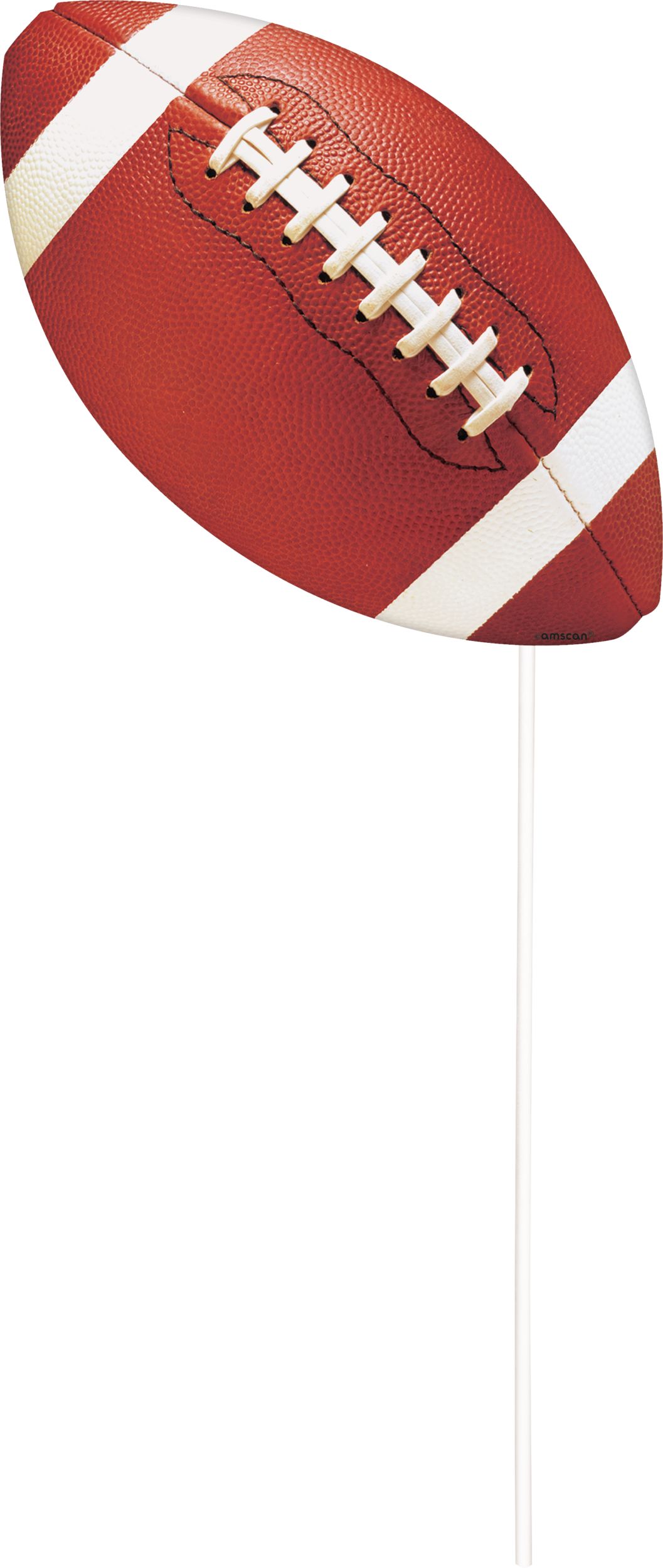 Football "Touch Down" Plastic Scene Setter Background Decoration with Photo Booth Props, Blue/Yellow, 14-in, 13-pk, for Sports Party Front_Flat