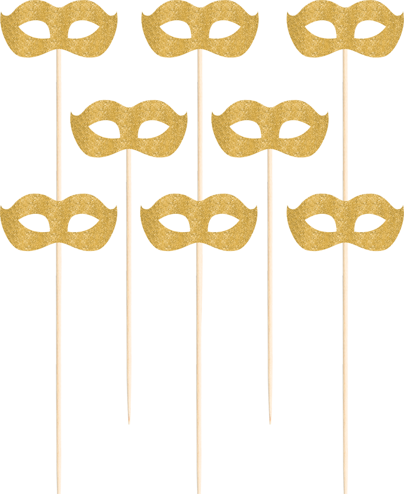 3D Gold Mardi Gras Mask Decoration