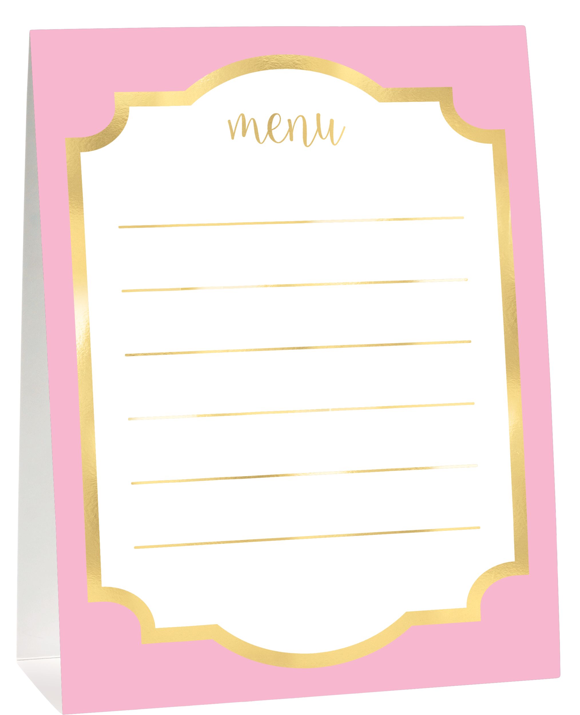 Metallic Pink  Gold 1st Birthday Buffet Decorating Kit, 12-pc Front_Angled_Right