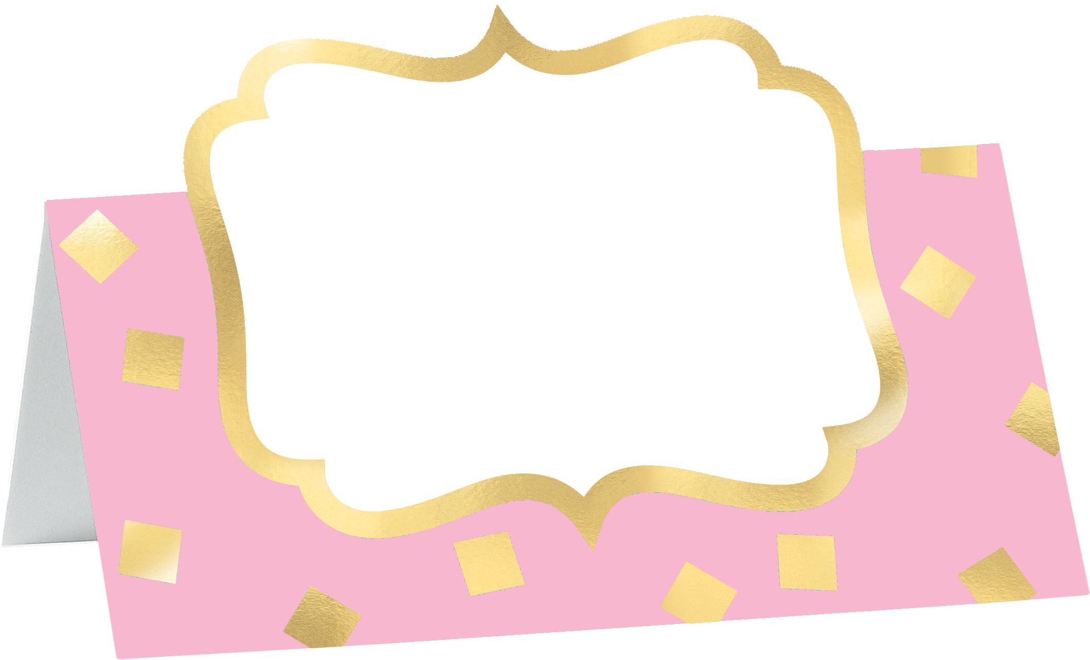 Metallic Pink  Gold 1st Birthday Buffet Decorating Kit, 12-pc Front_Angled_Right