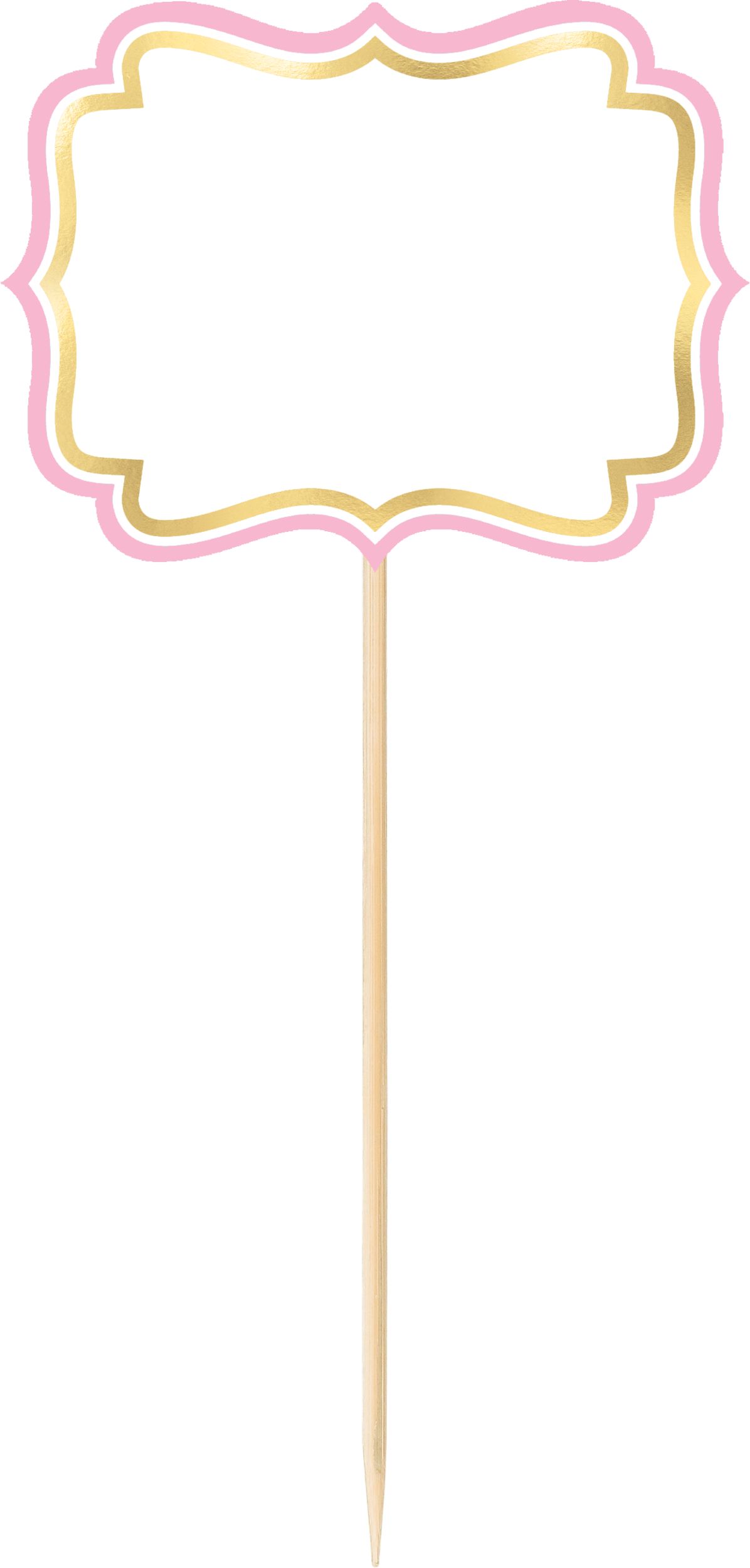 Metallic Pink  Gold 1st Birthday Buffet Decorating Kit, 12-pc Front_Flat