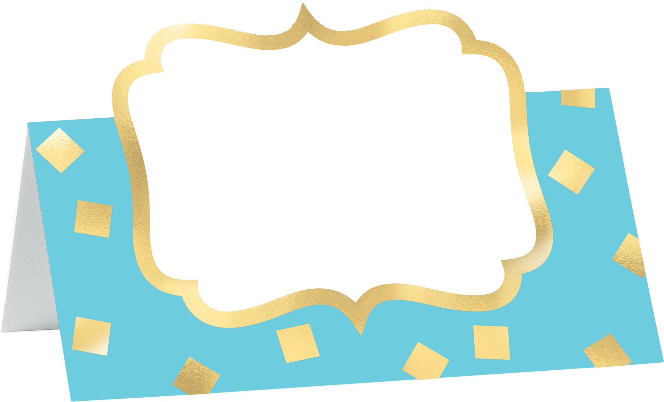 Metallic Blue  Gold 1st Birthday Buffet Decorating Kit, 12-pc Front_Angled_Right